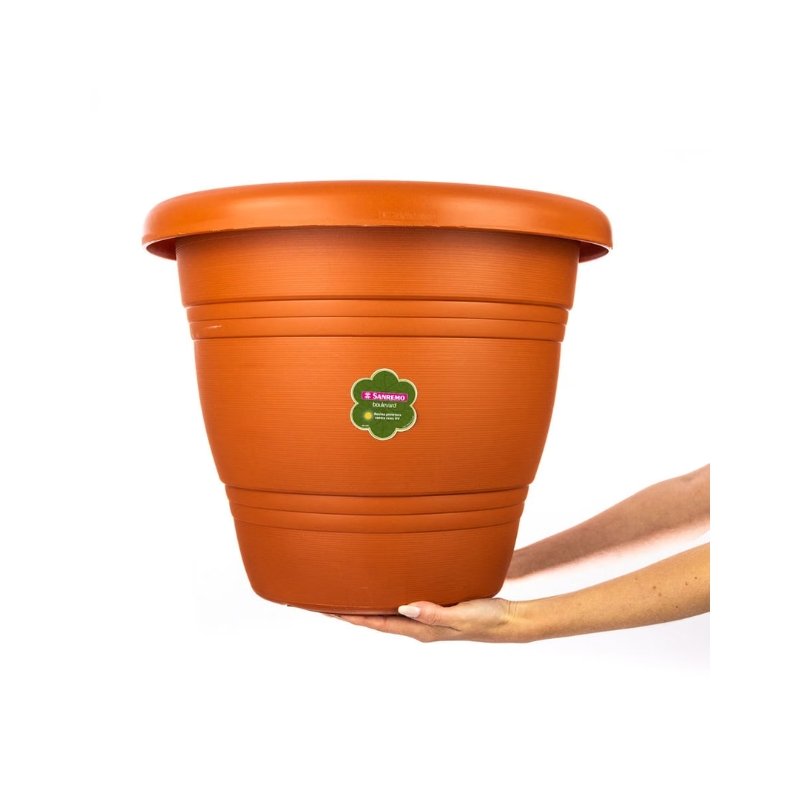 MACETA REDONDA 28cm + PLATO - Imagen 3