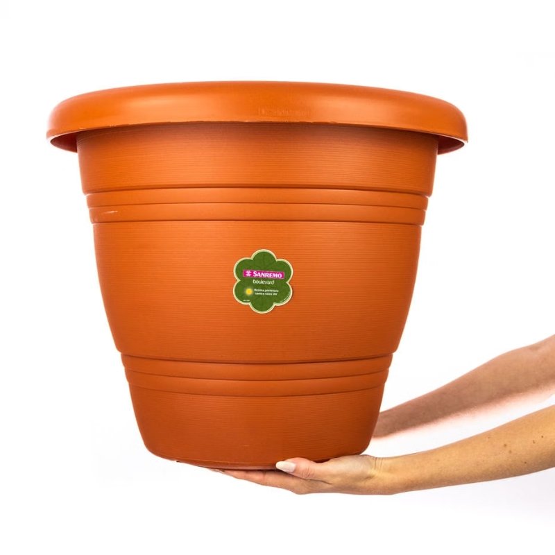 MACETA REDONDA 45cm + PLATO - Imagen 2