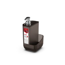 *PORTA JABON LIQUIDO 550ml C/SOPORTE P/ ESPONJA GRIS