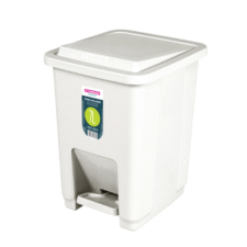 BASURERO CON PEDAL DE 7lts - BLANCO