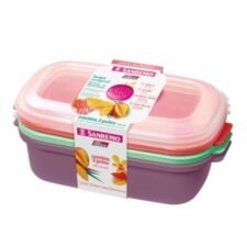 SET DE 3 TAPERS CUADRADOS DE 1100ml