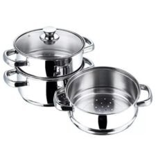 OLLA CON 2 VAPORERAS