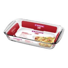 *BANDEJA RECTANGULAR DE VIDRIO P/HORNEAR 1.5l
