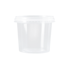 POTE DESCARTABLE CON TAPA 145ml TRANS. PP (25 UN)