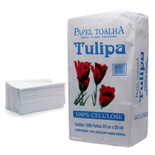 PAP TOALLA INTERF TULIPA BLANCO 20x20 20gr.