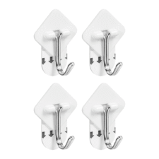 GANCHO MULTIUSO BLANCO C/ADHESIVO x4