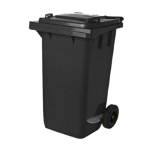 CONTENEDOR P/RES C/RUEDAS 100L NEGRO