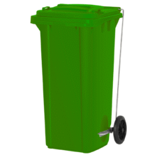 CONTENEDOR P/RES C/RUE/PED 240L VERDE