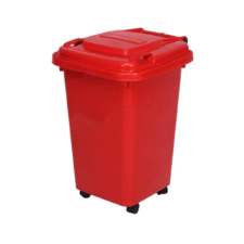 CONTENEDOR P/RESIDUO 50L ROJO