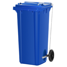 CONTENEDOR RESIDUOS / RUEDA Y PEDAL 120L AZUL