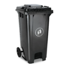 CONTENEDOR RESIDUOS / RUEDA Y PEDAL 120L GRIS