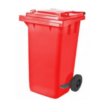 CONTENEDOR RESIDUOS / RUEDA Y PEDAL 120L ROJO