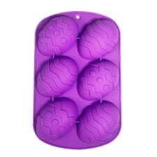 MOLDE 6 HUEVOS DE SILICONA 27x17,5x3,5cm