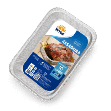 ASADERA DE ALUMINIO RECT. 10.000ml X UNID.