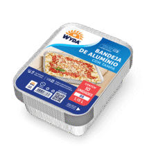 BANDEJA DE ALUMINIO C/TAPA 1.150ml X 10
