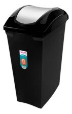 BASURERO CON TAPA VAIVÉN DE 40lts NEGRO