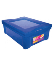 CAJA ORGANIZADORA BAJA AZUL 13,5 LITROS.